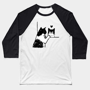 Gato Espejo Baseball T-Shirt